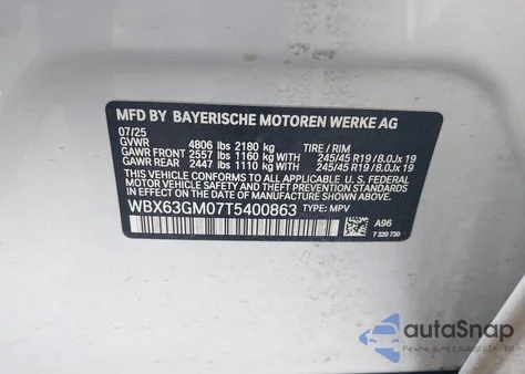 2026 BMW X2 xDrive28I z USA, uszkodzony, nr VIN WBX63GM07T5400863